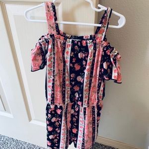 Floral one piece short romper